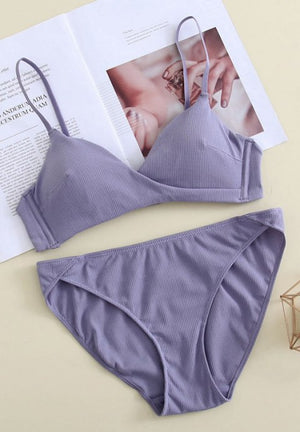 Tell It To Me Ribbed Comfort Bra Set